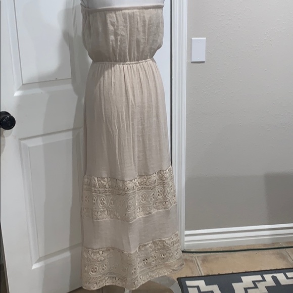 SWEET JOURNEY / lace trim maxi Dress Sz M - Picture 5 of 8